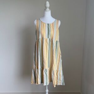 Croft & Barrow Pastel Striped Sleeveless Mini Dress